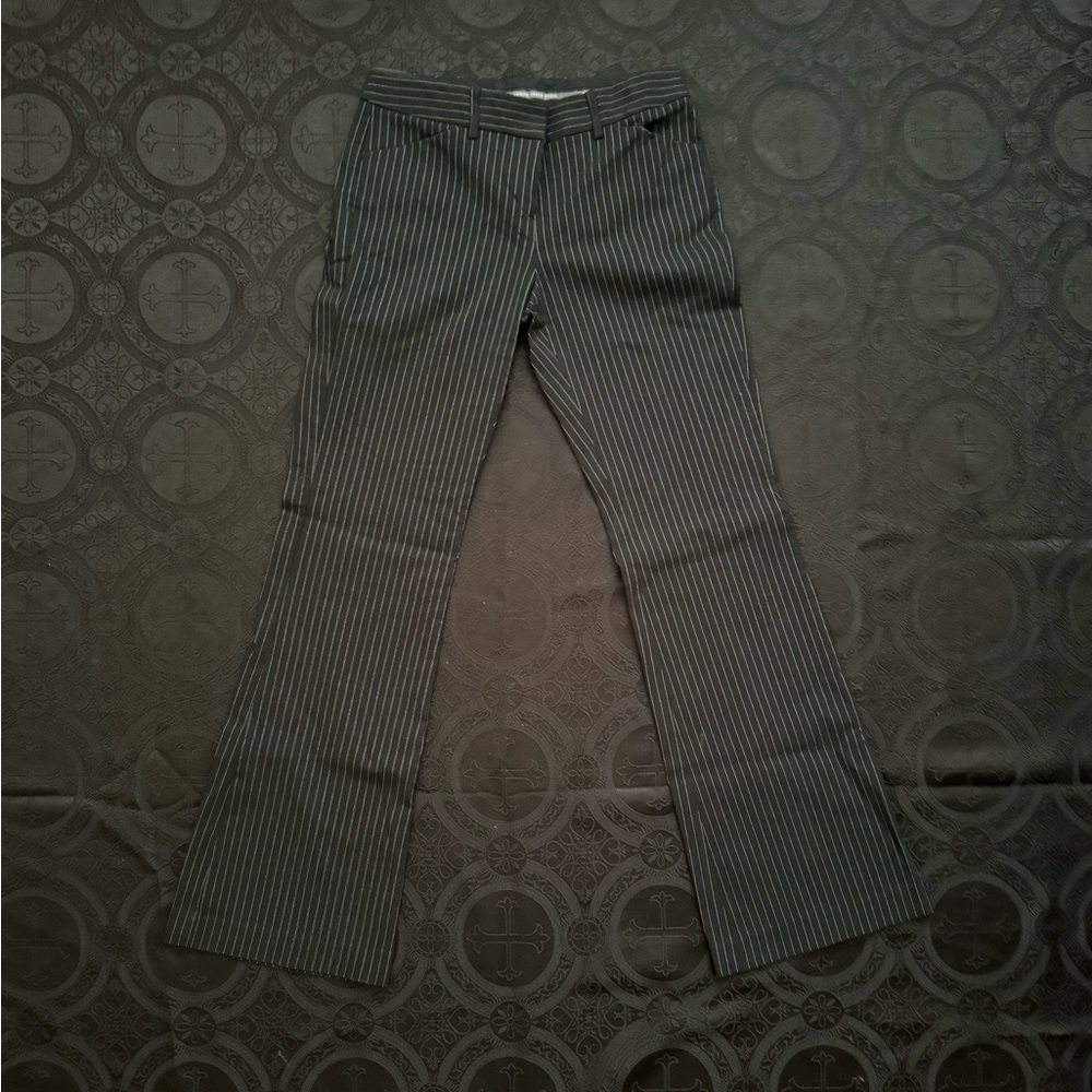 vintage low rise bell bottom pinstripe dress pants